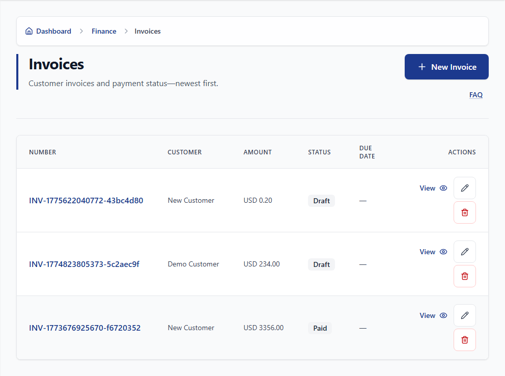 Invoicing: Quotes and invoices linked to the job record.